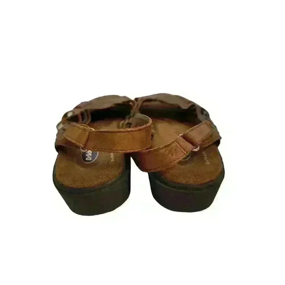 Dr Scholls Double Air Pillo Sandals 7.5M Basket Weave Native Western Leather - Picture 3 of 9